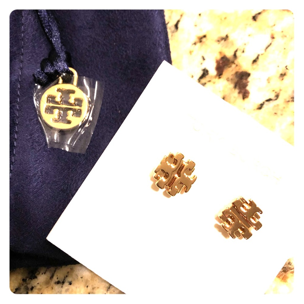 Tory Burch Small Logo T Stud Earrings